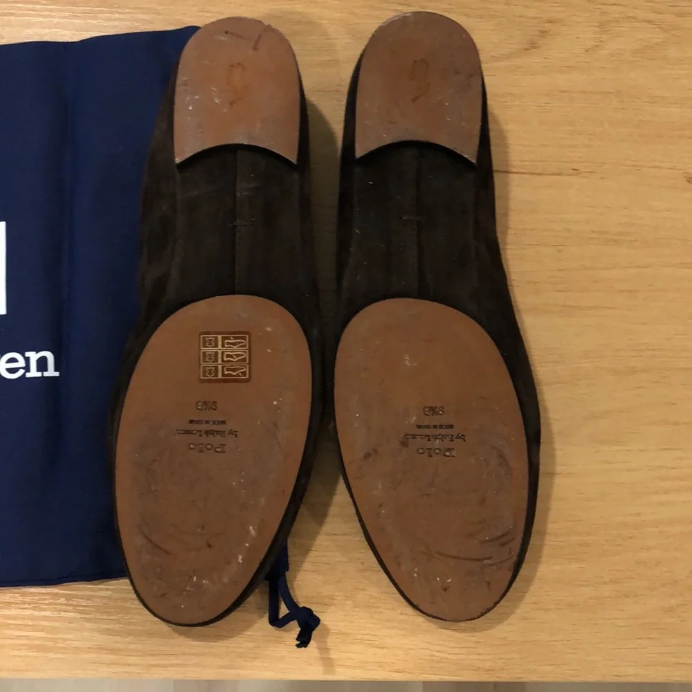 Polo Ralph Lauren Suede Ballerina Flats. Brown. 9.5